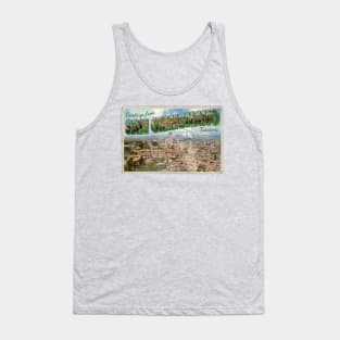 Greetings from San Gimignano Vintage style retro souvenir Tank Top